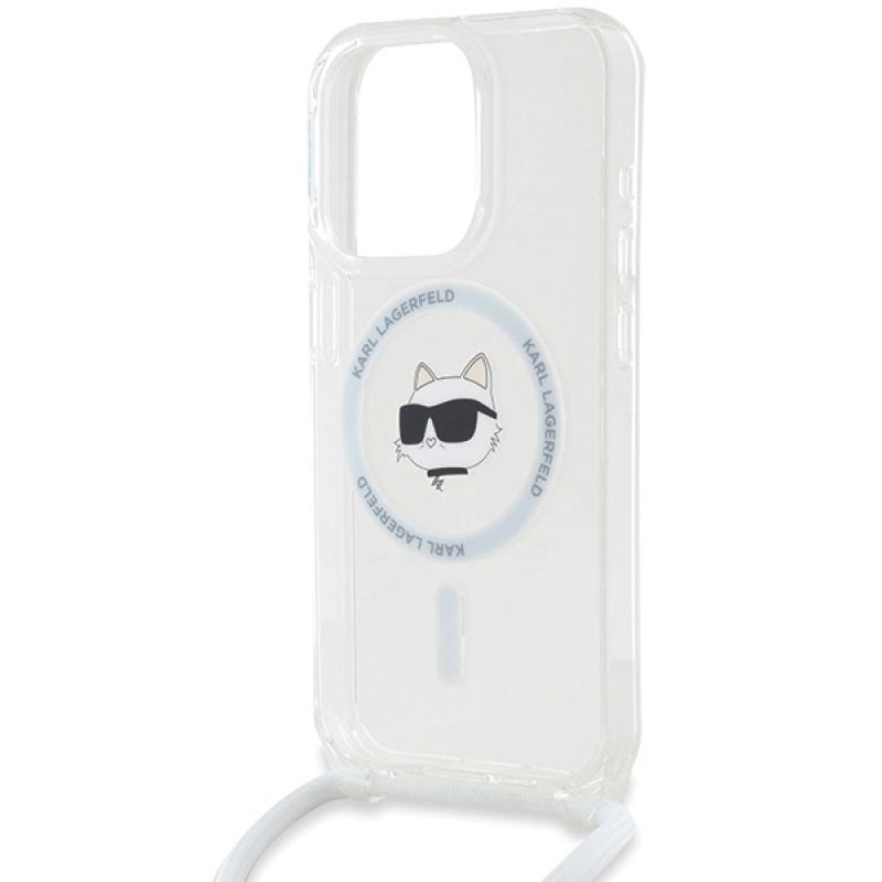 5. Karl Lagerfeld IML Choupette Head&Cord MagSafe case for iPhone 15 Pro Max - transparent