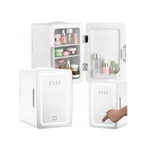 Mini fridge with LED makeup mirror ELLE 4L white
