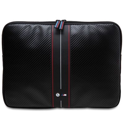BMW Carbon & Red Stripe sleeve for a 14" laptop - black