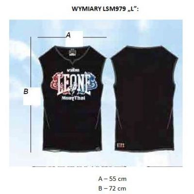 2. Men's tank T-shirt LEONE LSM979/S16 black "L"