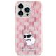 3. Karl Lagerfeld Monogram Choupette case for iPhone 15 Pro Max - pink