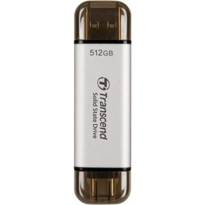 2. Transcend ESD310 512GB USB Type-A to USB Type-C 3.2 Gen 2 (3.1 Gen 2) Silver
