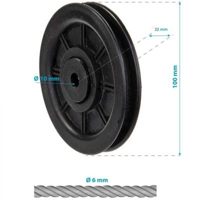 7. ROLLER fi 100MM FOR ATLAS ROPE fi 6MM ENERO FIT
