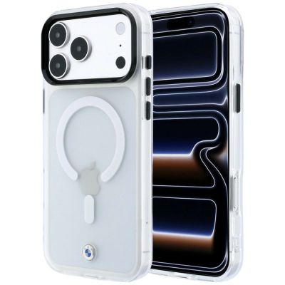 BMW Sign Frosted IML & Metal Logo MagSafe Case for iPhone 18 Pro Max / 17 Pro Max - Clear