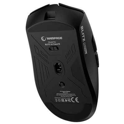 3. RAMPAGE BLITZ ULTIMATE Optical Wireless Mouse 8K 30000 DPI PAW3950 TRI-MODE BLACK