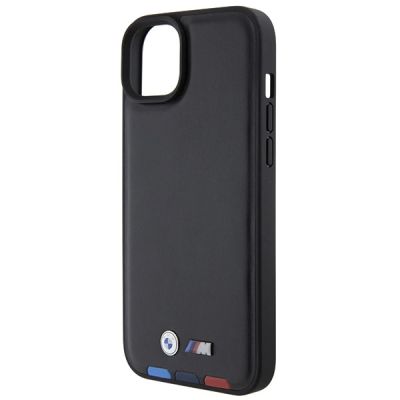 6. BMW BMHCP15M22PTDK iPhone 15 Plus 6.7" black/black Leather Stamp Tricolor