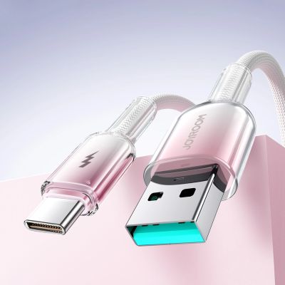 9. Joyroom S-A42 Crystal-Clear Series 3A USB-A - USB-C cable 1.2m - white