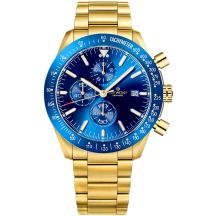 Men's Watch Giewont Chronograph Sapphire Gold Blue GW8720-B6