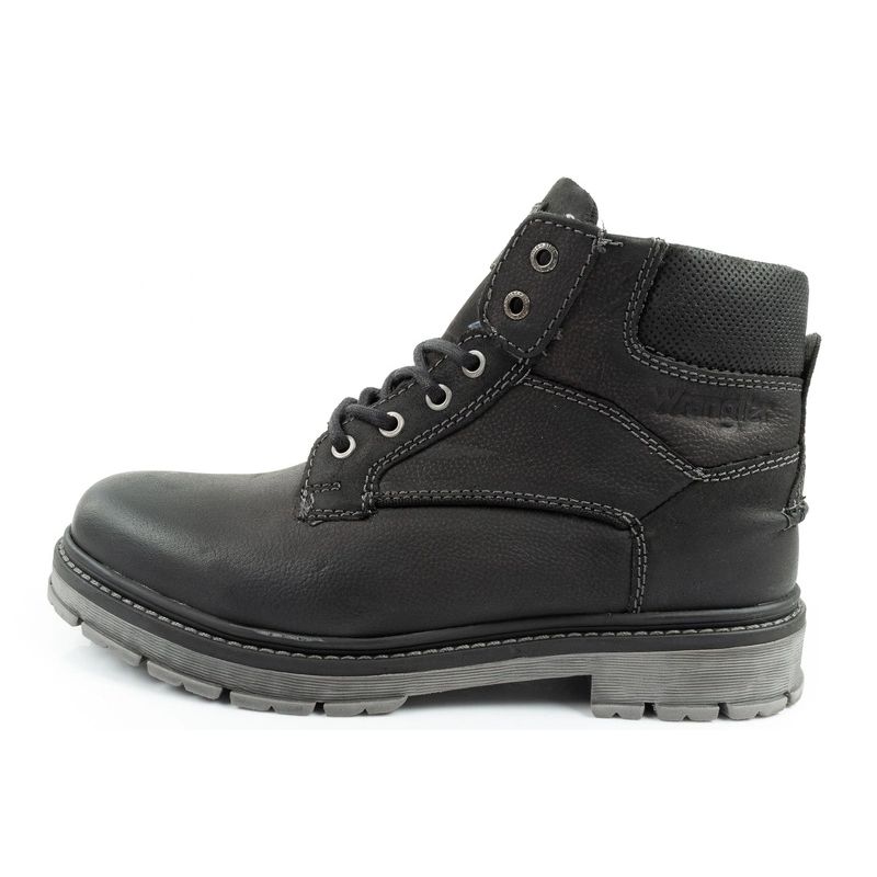 2. Wrangler Allan Mid men's boots, Chelsea boots, elegant leather, black