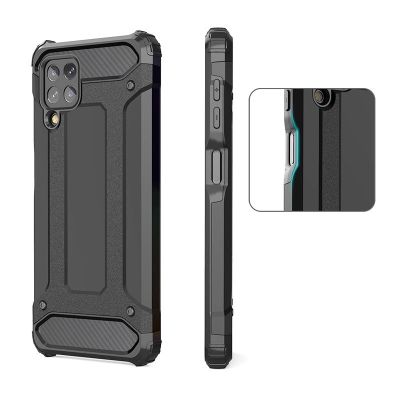 7. Hybrid Armor Case Tough Rugged Cover for Samsung Galaxy A22 4G silver