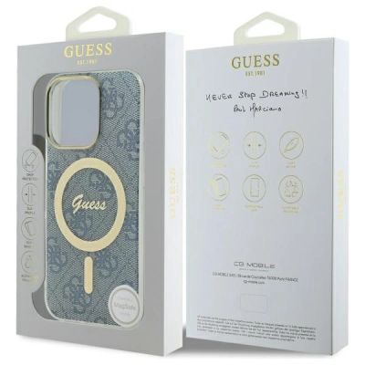 8. Guess IML 4G MagSafe Case for iPhone 16 Pro Max - Blue