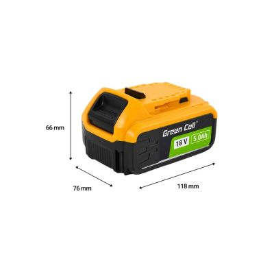 12. Green Cell Battery for DeWalt XR 18V 5Ah Power Tools Battery for DCB184