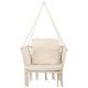 15. OPENWORK HAMMOCK HANGING CHAIR STORK'S NEST 78x64CM ECRU