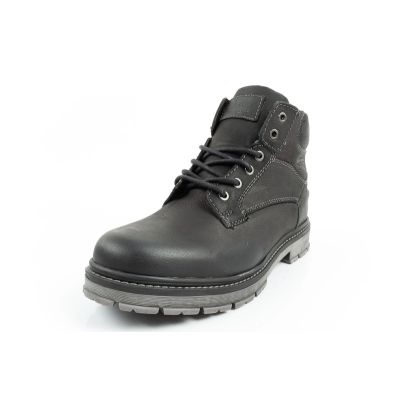3. Wrangler Allan Mid men's boots, Chelsea boots, elegant leather, black