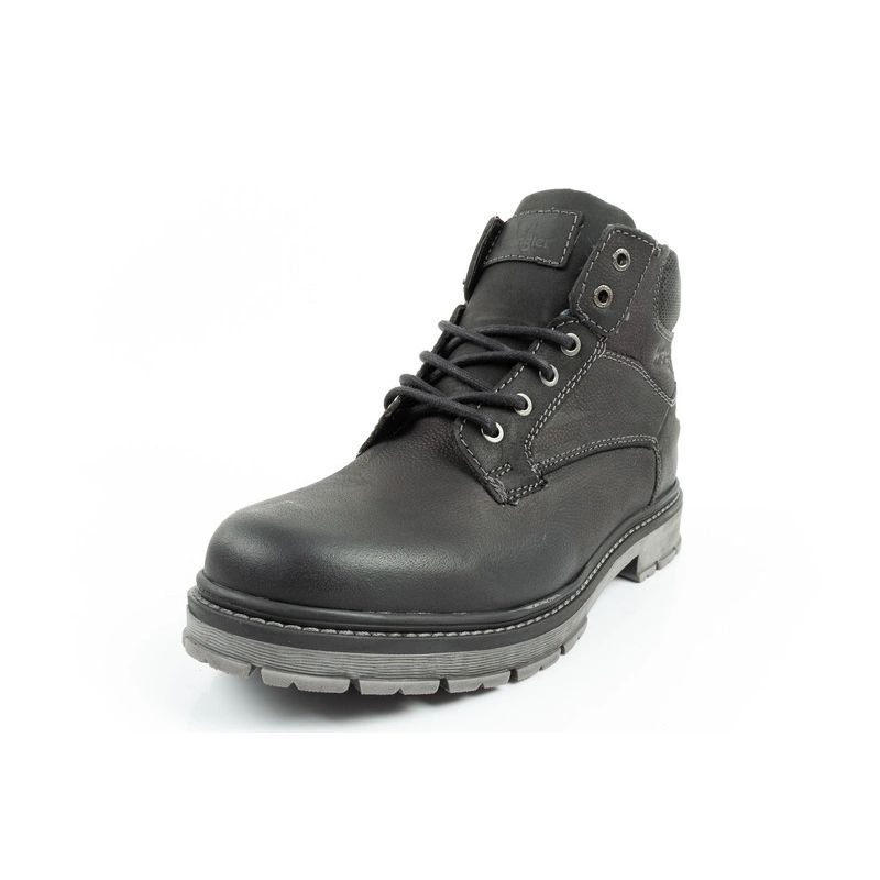 3. Wrangler Allan Mid men's boots, Chelsea boots, elegant leather, black