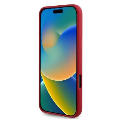 5. Karl Lagerfeld Silicone Karl&Choupette Heads Ring MagSafe Case for iPhone 16 Plus - Red