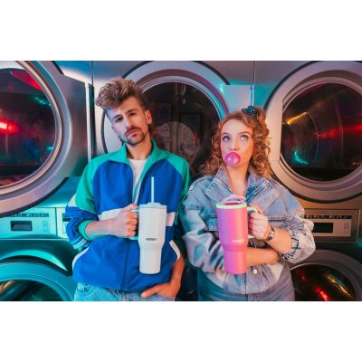 16. Kambukka Rio Tumbler 950ml Frosty Coconut Thermo Mug with Telescopic Straw