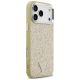 4. Guess Glitter Triangle Logo MagSafe Case for iPhone 17 Pro Max - Gold