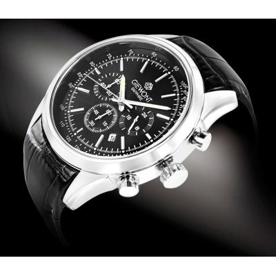 2. Men's Watch Giewont Chronograph Sapphire Silver Black GW7650-A2