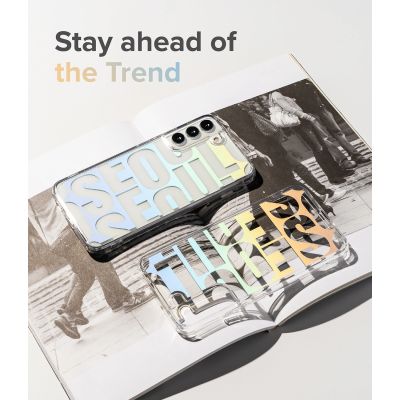 5. Ringke Fusion Design Armored Case Cover with Gel Frame for Samsung Galaxy S22 + (S22 Plus) transparent (Seoul) (F593R89)