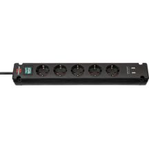 Brennenstuhl Bremounta 3 m power strip 5 x network sockets indoor black