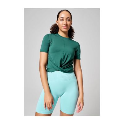 2. CASALL Delight Short Wrap Tee green