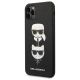 2. Karl Lagerfeld Saffiano Karl&Choupette Head Case for iPhone 11 Pro Max - Black