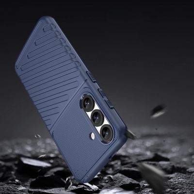 4. Thunder Case Samsung Galaxy S25 Silicone Armored Case - Blue