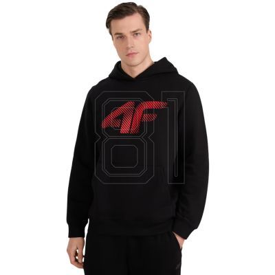 Men's sweatshirt 4F M1766 deep black 4FWMM00TSWSM1766 020S