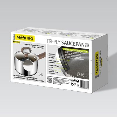7. TITANCORE saucepan with lid 16 cm, 1.4 L MR-1260-16S MAESTRO
