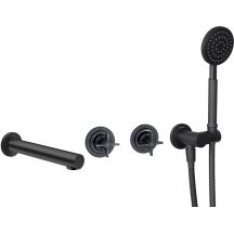 Concealed bathtub faucet with shower set