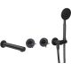Concealed bathtub faucet with shower set
