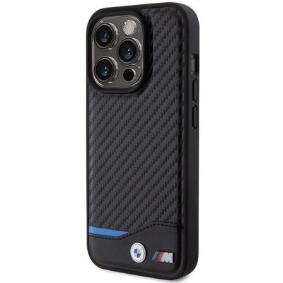 2. BMW Leather Carbon case for iPhone 15 Pro - black