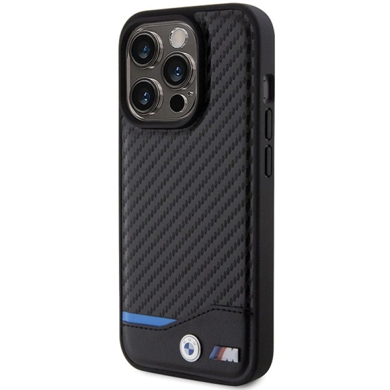 2. BMW Leather Carbon case for iPhone 15 Pro - black