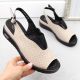 5. Leather openwork wedge sandals Filippo W PAW537, beige