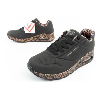 17. Skechers Uno-Loving Love women's sports sneakers fashionable black
