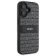 4. DKNY Texture Pattern Tonal Stripe iPhone 16 Case - Black