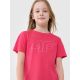 3. Girls' regular printed T-shirt 4F 4FJWSS25TTSHF2176-55S