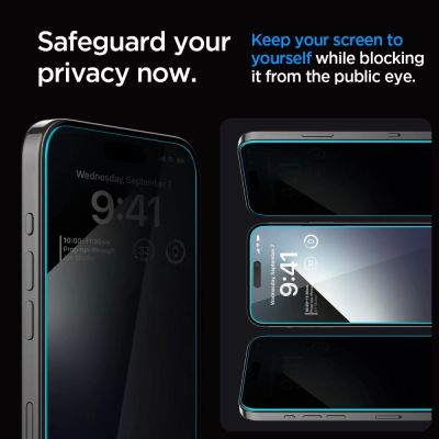 6. Spigen Glas.tR EZ Fit Privacy Tempered Glass for iPhone 15 Plus