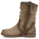 3. Women's insulated ankle boots with a ruffled upper, beige M.Daszyńskie SA296-5