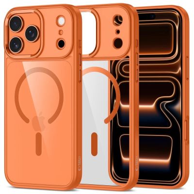 Tech-Protect MagMat MagSafe Case for iPhone 17 Pro Max - Transparent Orange