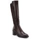Women's high-heeled stretch boots, brown, Vinceza 58652