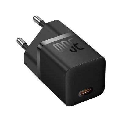 Baseus GaN5 30W Wall Charger with 100W USB-C to USB-C Cable - Black