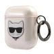 3. Karl Lagerfeld Glitter Choupette Case for AirPods 1 / 2 - Gold