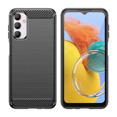 3. Flexible carbon pattern case for Samsung Galaxy M14 Carbon Case - black