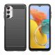 3. Flexible carbon pattern case for Samsung Galaxy M14 Carbon Case - black