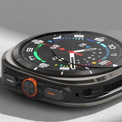 4. Ringke Slim & Tempered Glass Case + Glass Set for Samsung Galaxy Watch Ultra 47mm - Black