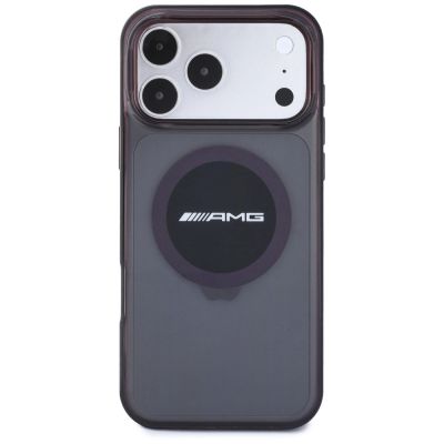 3. Mercedes AMG IML Transparent Bicolor Block MagSafe Case for iPhone 18 Pro Max / 17 Pro Max - Black and Burgundy