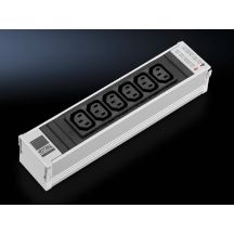 Rittal DK 7856.080 6-way power strip, internal, black, grey