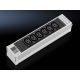 Rittal DK 7856.080 6-way power strip, internal, black, grey